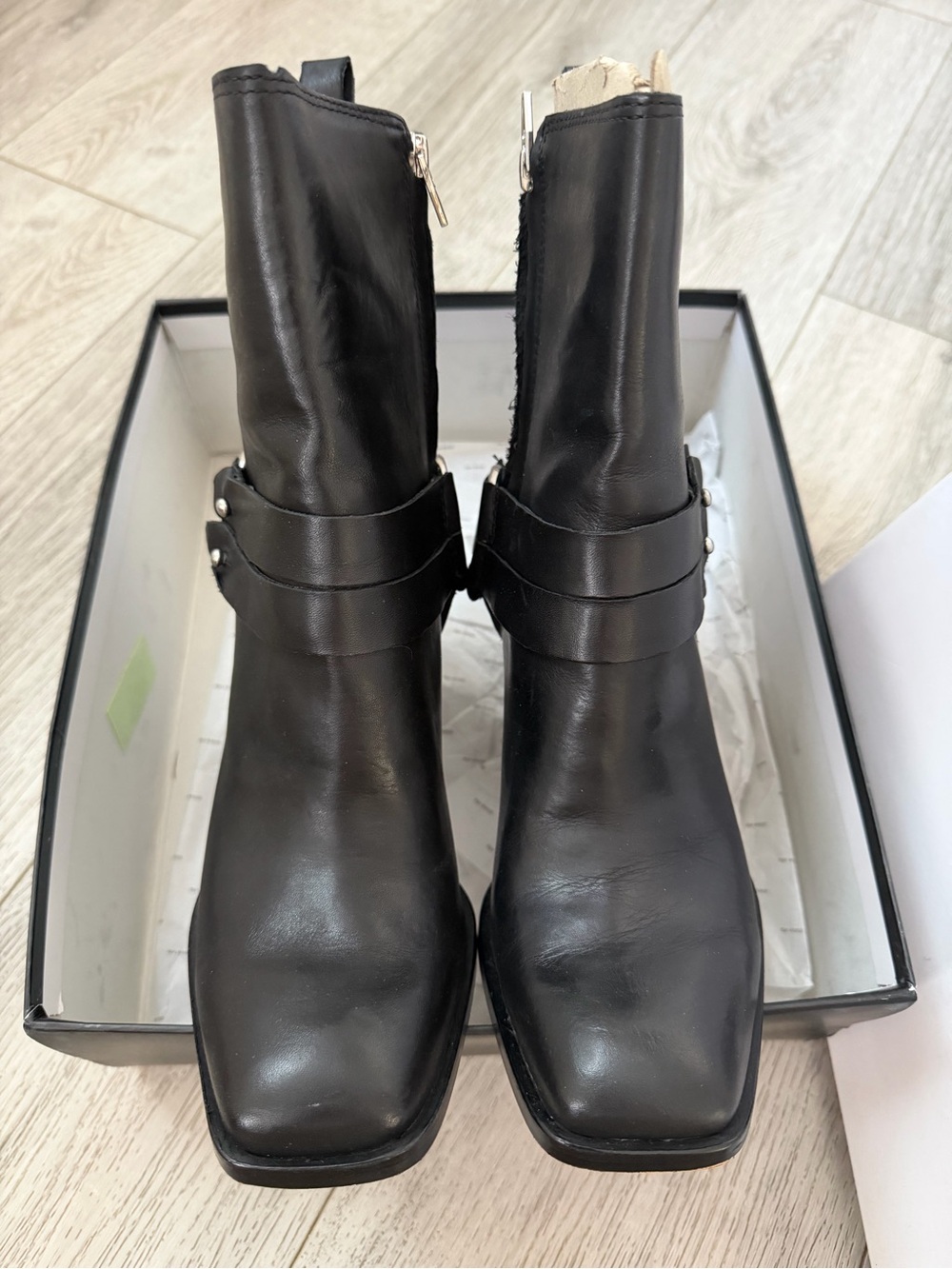 Dolce Vita Black Leather Women's Ankle Boots